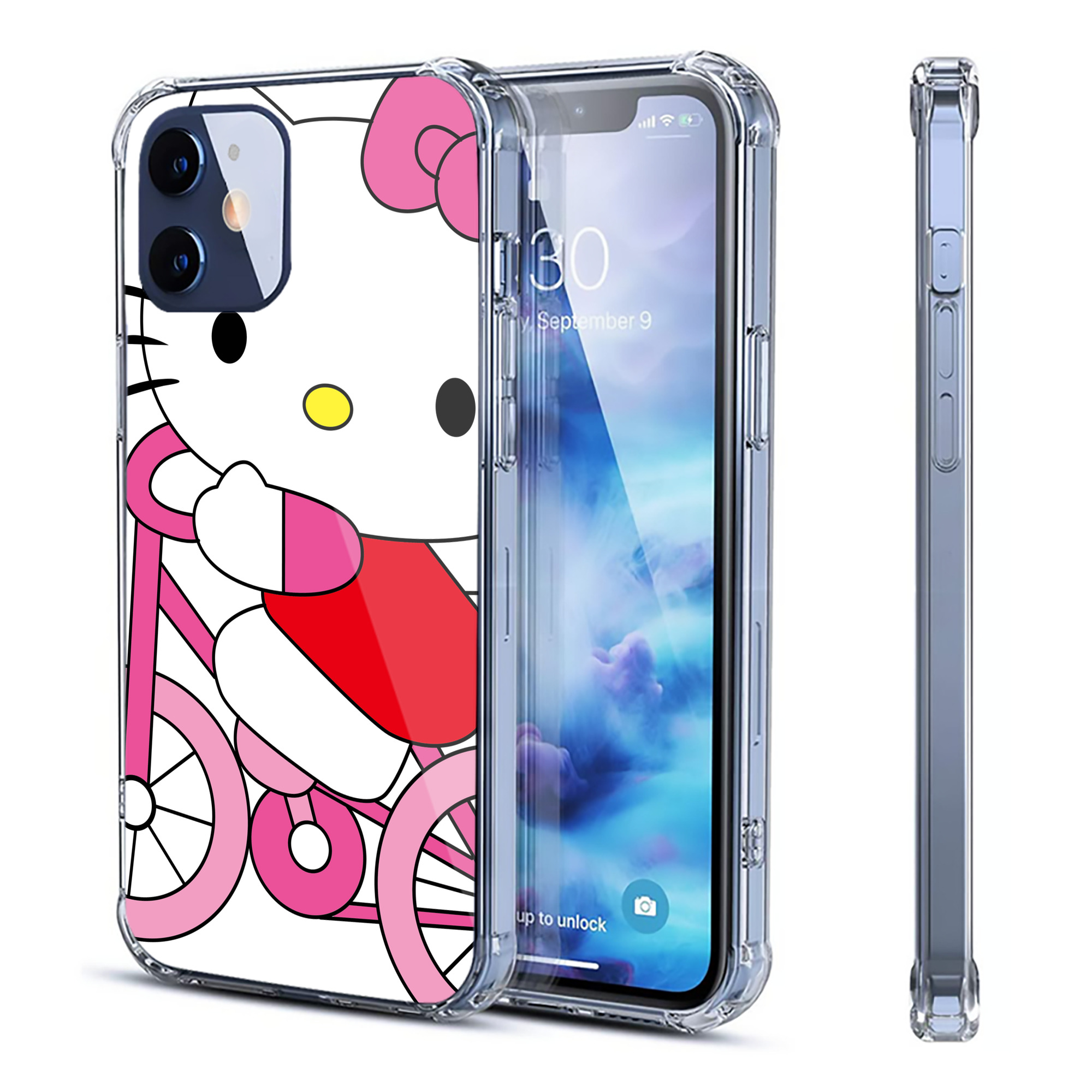 （画像用） Hello Kitty ハローキティ 【iPhone 12シリーズ対応】透明スマホケース（クリアソフトケース）